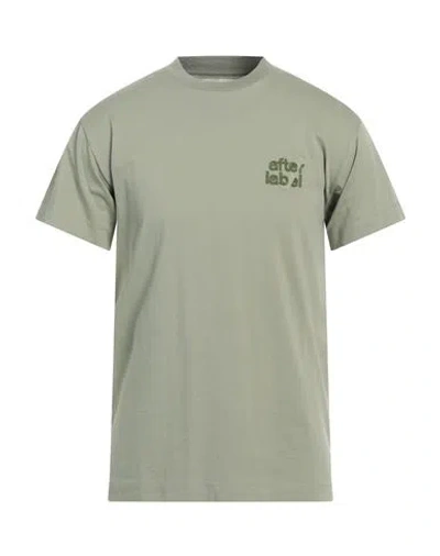 Shop Afterlabel Man T-shirt Sage Green Size L Cotton