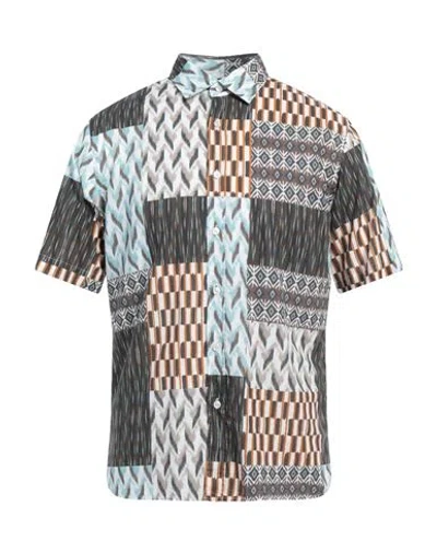 Shop Xacus Man Shirt Cocoa Size 16 Cotton In Brown