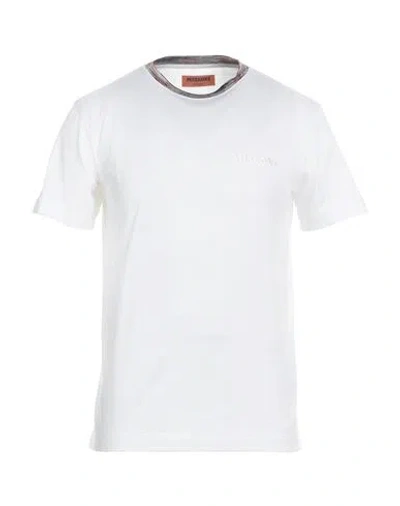 Shop Missoni Man T-shirt Off White Size Xs Cotton