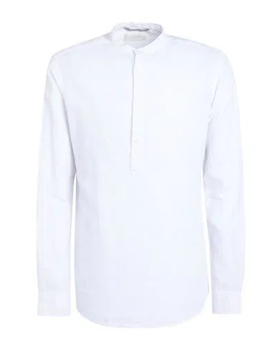 Shop Jack & Jones Man Shirt White Size Xl Linen, Cotton