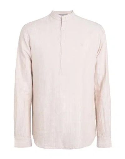 Shop Jack & Jones Man Shirt Beige Size Xxl Linen, Cotton