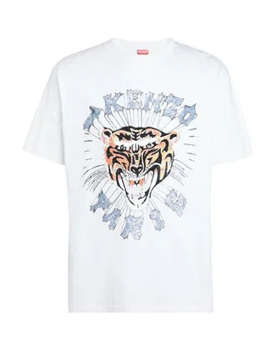 Shop Kenzo Man T-shirt White Size L Cotton