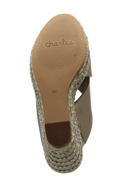 Shop Charles By Charles David Cate Metallic Espadrille Wedge Sandal In Light Gold