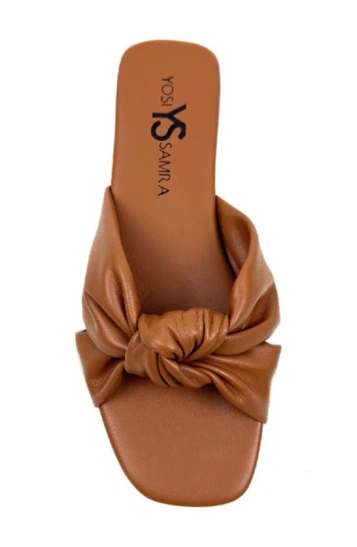 Shop Yosi Samra Naya Knotted Slide Sandal In Whiskey