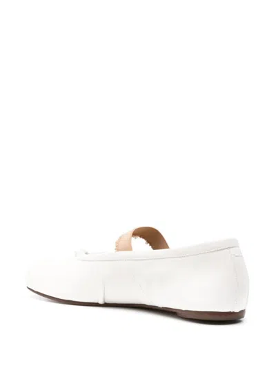 Shop Maison Margiela Flat Shoes In Ivory/nude