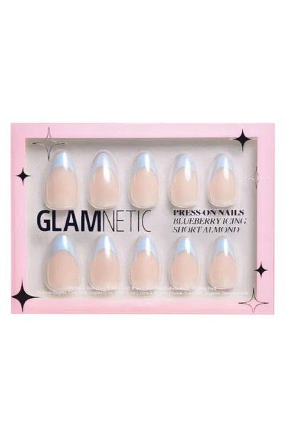 Shop Glamnetic Short Almond Press-on Nails Set In Blueberry Icing