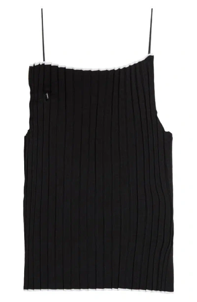 Shop Jacquemus Le Haut Maille Plissé Folded Camisole In Black