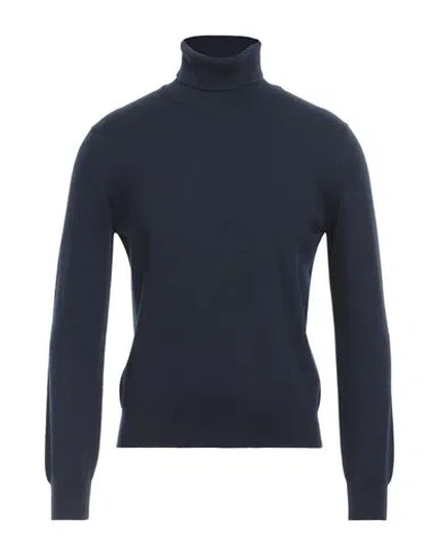 Shop Gran Sasso Man Turtleneck Navy Blue Size 36 Cashmere