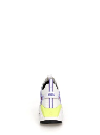 Shop Dsquared2 'dash' Multicolor Low Top Sneakers With 1964 Logo In Techno Fabric Woman