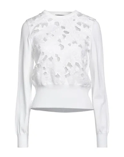 Shop Dolce & Gabbana Woman Sweater White Size 6 Cotton