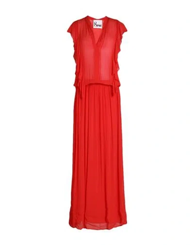 8pm Woman Maxi Dress Tomato Red Size Xs Viscose In Tomato Red