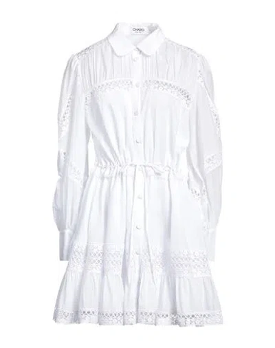 Shop Charo Ruiz Ibiza Woman Mini Dress White Size L Cotton, Polyester