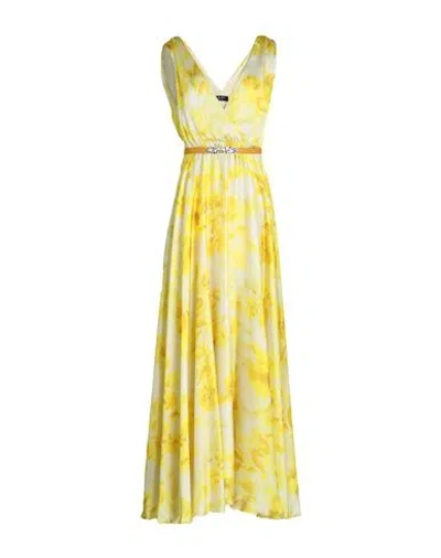 Shop Liu •jo Woman Maxi Dress Yellow Size 6 Polyester