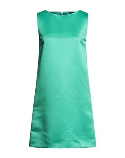 Shop Emme By Marella Woman Mini Dress Green Size 8 Polyester