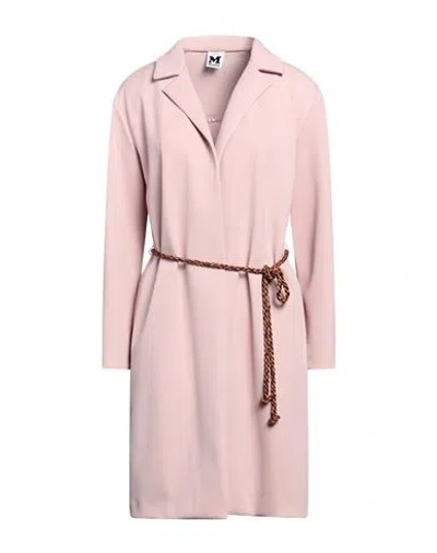 Shop M Missoni Woman Overcoat & Trench Coat Light Pink Size 6 Polyester, Elastane, Acetate