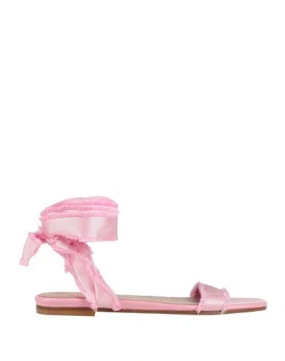 Shop Redv Red(v) Woman Sandals Pink Size 7 Textile Fibers