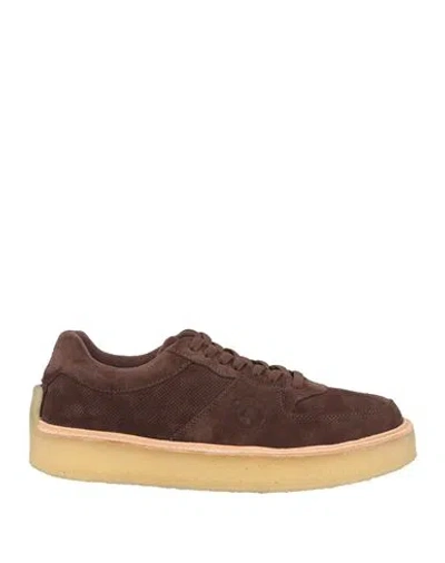 Shop Clarks Originals Man Sneakers Dark Brown Size 10.5 Leather