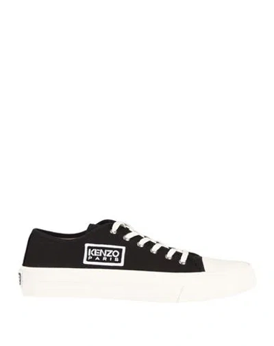 Shop Kenzo Man Sneakers Black Size 8.5 Textile Fibers