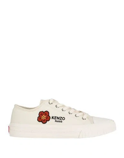 Shop Kenzo Woman Sneakers White Size 7 Textile Fibers