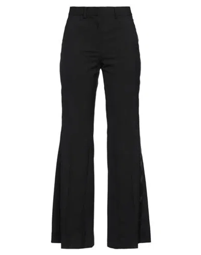 Shop Sacai Woman Pants Black Size 2 Wool