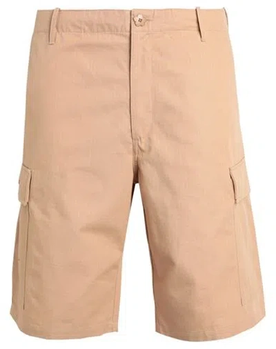 Shop Kenzo Man Shorts & Bermuda Shorts Camel Size Xs Cotton In Beige