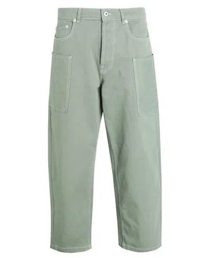 Shop Kenzo Man Pants Sage Green Size 32 Cotton
