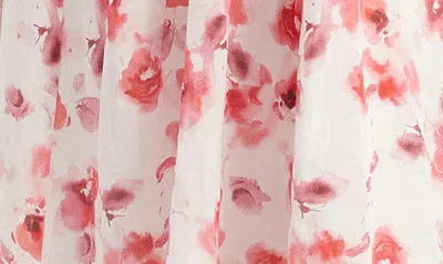 Shop Bardot Lola Floral Strapless Corset Dress In Hot Pink Floral