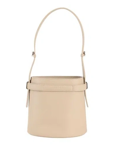 Shop Furla Giove Mini Bucket Bag Woman Shoulder Bag Beige Size - Leather