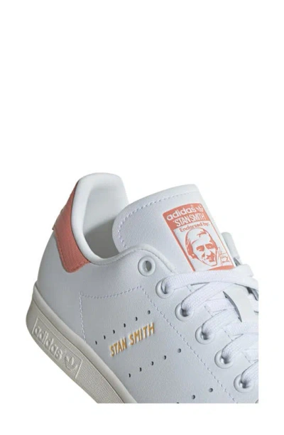 Shop Adidas Originals Primegreen Stan Smith Sneaker In White/ Wonder Clay/ Spark