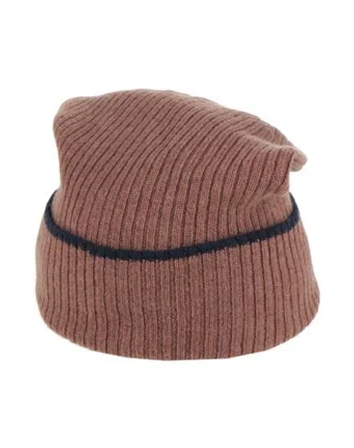 Shop Brunello Cucinelli Man Hat Brown Size Onesize Cashmere