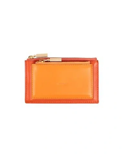 Shop Jacquemus Woman Wallet Orange Size - Bovine Leather