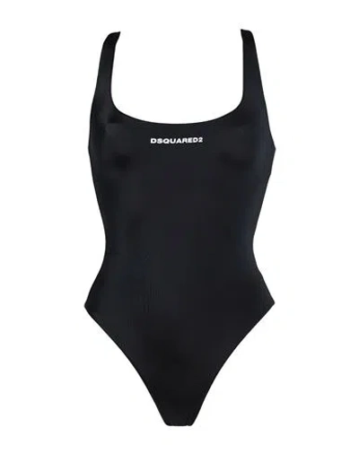 Shop Dsquared2 Woman One-piece Swimsuit Black Size 4 Polyamide, Elastane