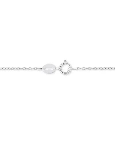 Macy's Black Agate (5 Ct. T.w.) Heart Bead Frame 17" Pendant Necklace In Sterling Silver In Black Agate