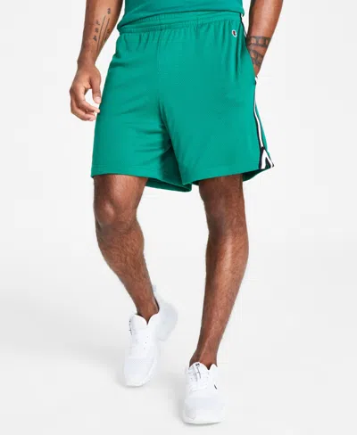 Shop Champion Men's Attack Loose-fit Taped 7" Mesh Shorts In Road Sign Green