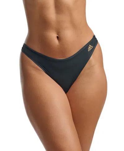 Shop Adidas Originals Intimates Women's Body Fit Thong Underwear 4a0032 In Black