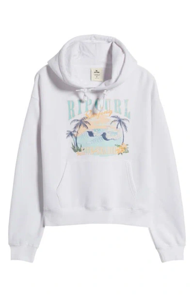 Shop Rip Curl Paradise Palms Fleece Graphic Hoodie In White
