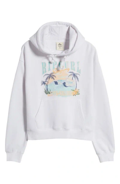 Rip Curl Paradise Palms Fleece Graphic Hoodie In White