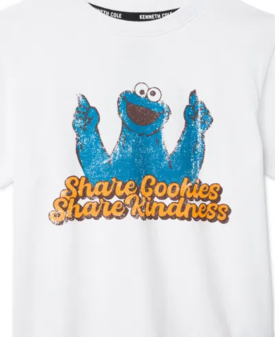 Shop Kenneth Cole X Sesame Street Toddler And Little Kids Cookie Monster T-shirt In White