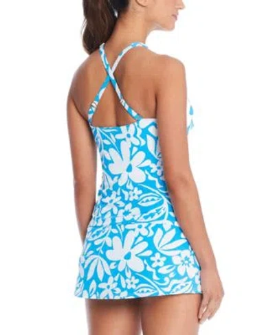 Shop Bleu By Rod Beattie Womens X Back Tankini Top Skirted Hipster Bottoms In Coldwater
