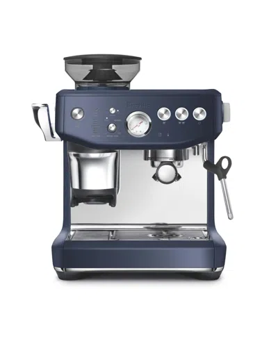 Shop Breville Barista Express Impress Espresso Machine In Damson Blue