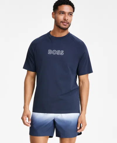 Shop Hugo Boss Boss By  Logo T-shirt, Created For Macy's In Medium Purple