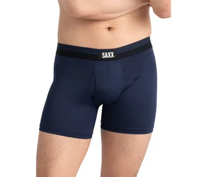 Shop Saxx Men's Sport Mesh Slim Fit Boxer Briefs Â 2pk In Navy,city Blue