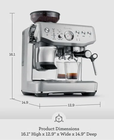 Breville Barista Express Impress Espresso Machine In Black Truffle