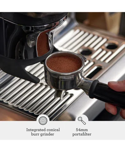 Shop Breville Barista Express Impress Espresso Machine In Black Truffle