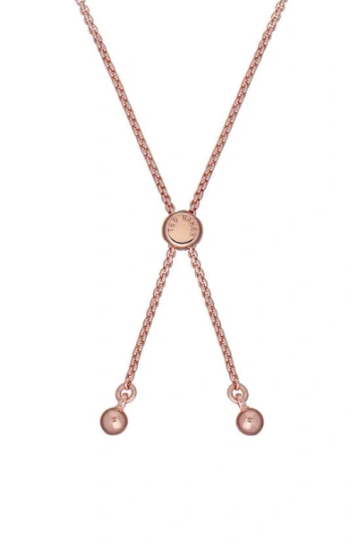 Ted Baker Melrah Ombré Crystal Slider Bracelet In Gold Tone/ Pink Ombre