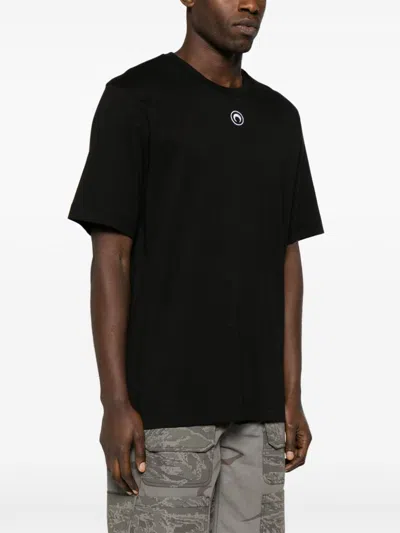 Shop Marine Serre Crescent Moon T-shirt Men Black In Cotton