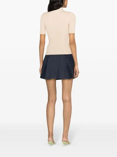 Shop Courrèges Reedition Knit Woman Sand In Viscose