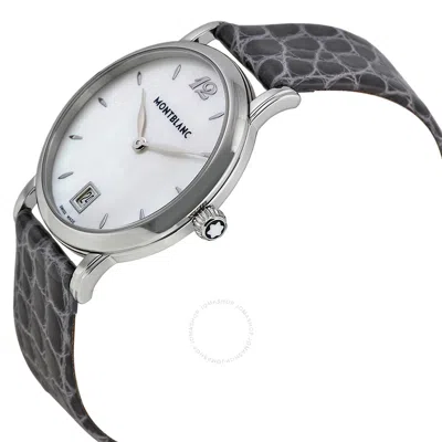 Shop Montblanc Star Classique Lady Mother Of Pearl Stainless Steel Ladies Watch 108766 In Grey / Mother Of Pearl
