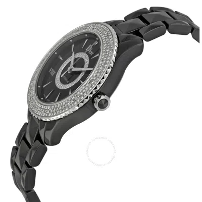 Shop Dior Viii Automatic Diamond Black Ceramic 38 Mm Ladies Watch Cd1245e2c001