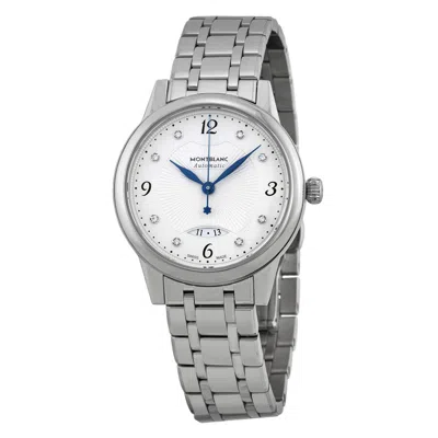 Shop Montblanc Boheme Silver Dial Stainless Steel Ladies Watch 111056 In Blue / Silver / Skeleton